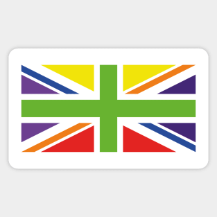 Union Jack Pride Flag Platinum Jubilee 2022 Sticker
